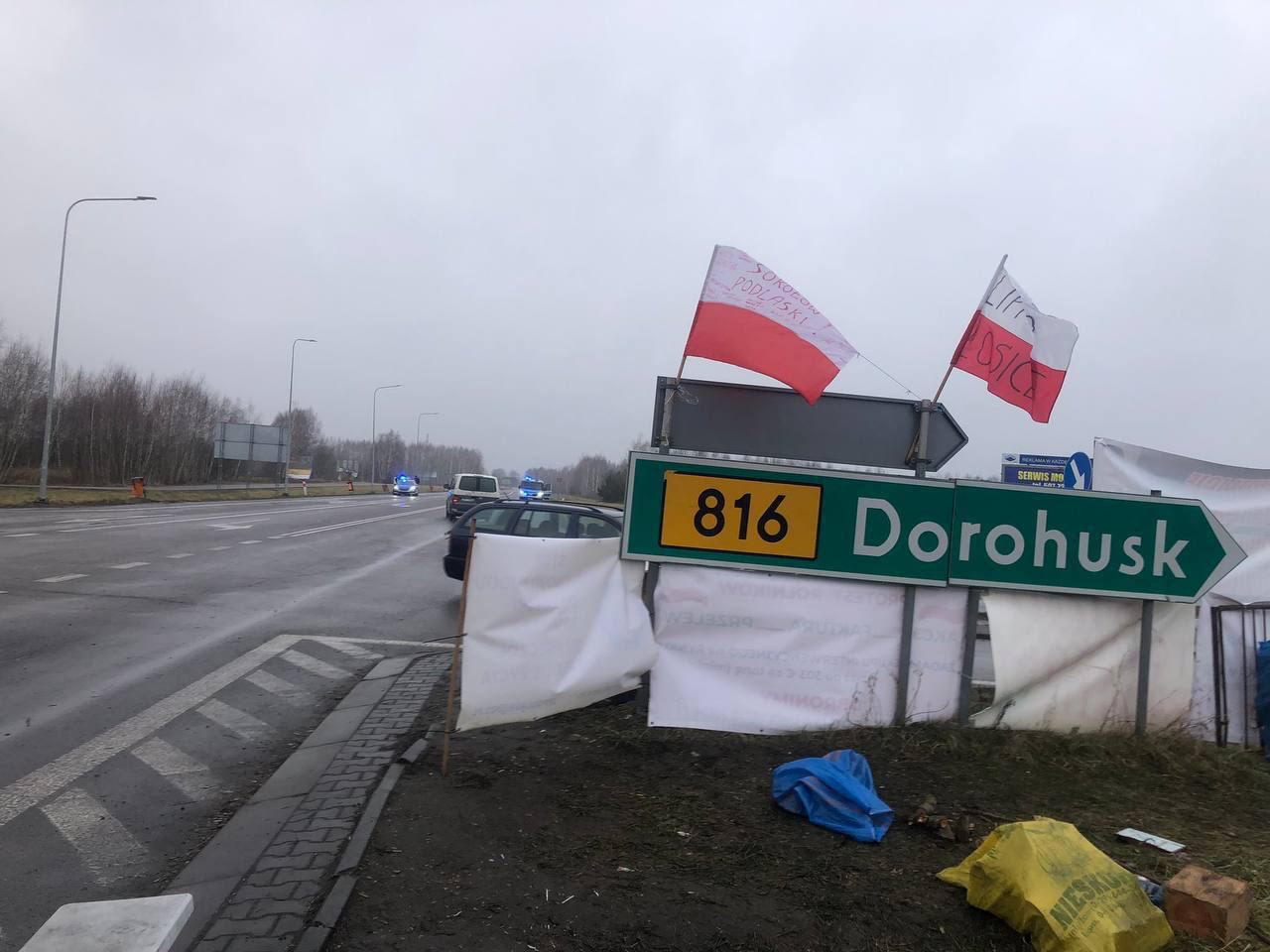 Польские фермеры начали акции протеста по всей стране
