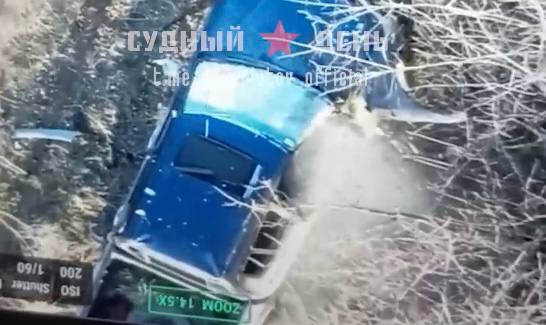 Удар по Mitsubishi L200 IV FPV-дроном пp. «Судный день»