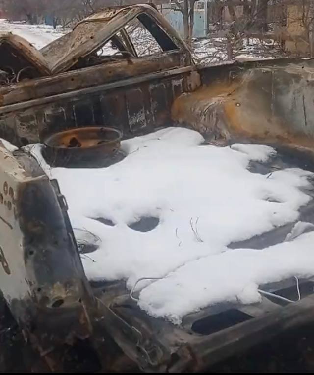 Пикап - уничтожен. В  Харьковской области