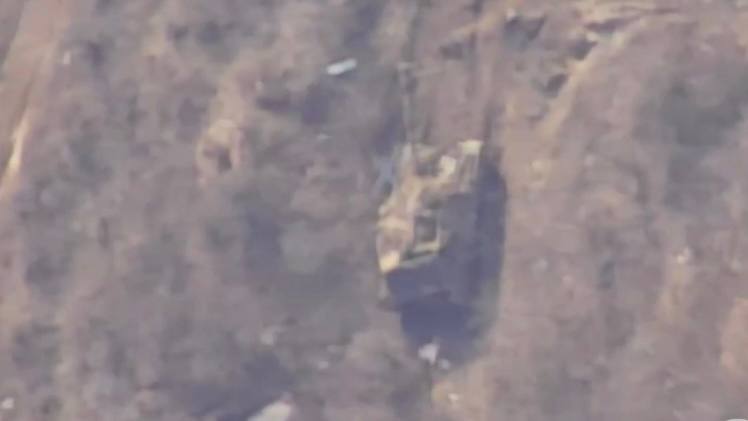 Т-64БВ - уничтожен. В Донецкой области