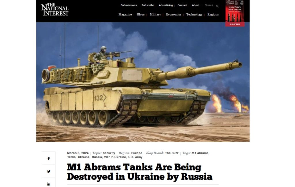 В США Украину назвали «кладбищем» для танков Abrams