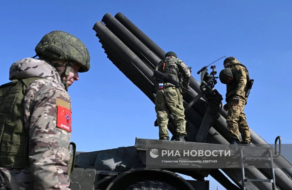 Боевая работа расчёта РСЗО 9К57 «Ураган» Центрального военного округа на Авдеевском направлении