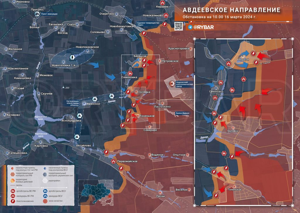 Авдеевское направление: бои на линии Бердычи — Тоненькое