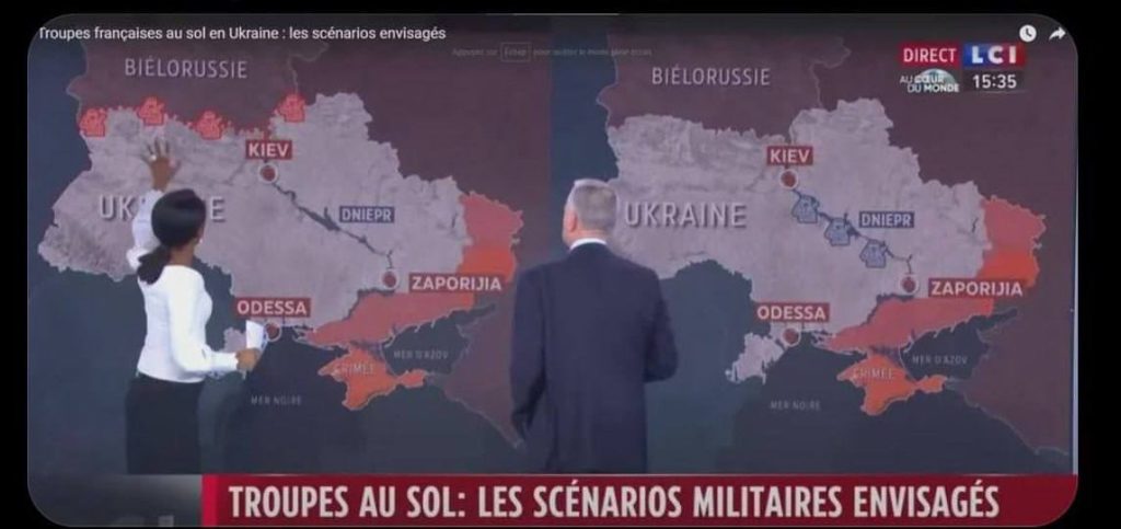 По французскому ТВ обсуждают места возможной дислокации французских войск