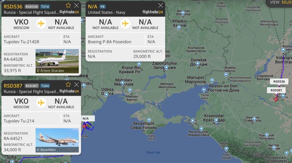 Очень необычная активность авиации НАТО и РФ в районе Чёрного моря
