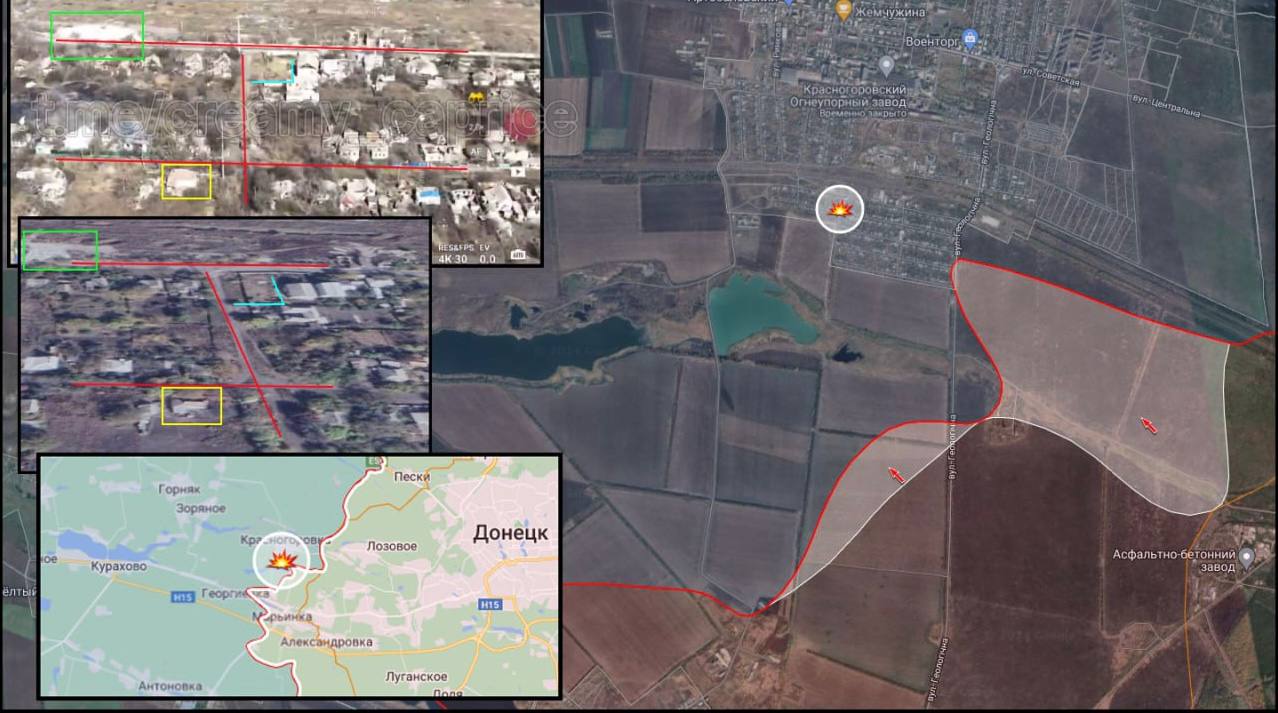 Т-72М1 - поврежден и брошен. На улице Лермонтова в г. Красногоровка Донецкой области