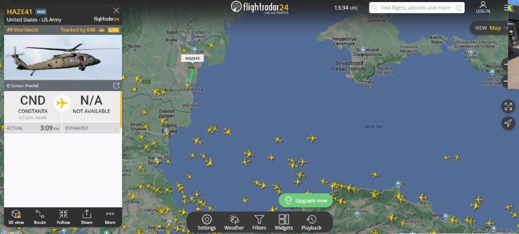В акватории Черного моря фиксируется активность натовской воздушного флота