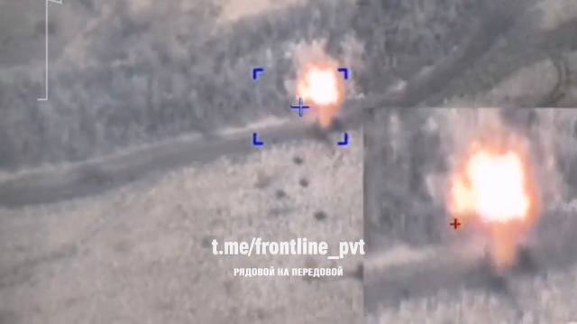 2С1 Гвоздика - уничтожена. Возле трассы T0513  южнее н.п Резниковка  в  Донецкой области