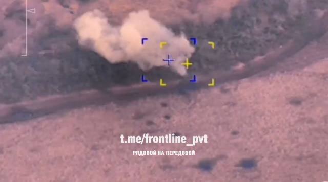 2С1 Гвоздика - уничтожена. Возле трассы T0513  южнее н.п Резниковка  в  Донецкой области
