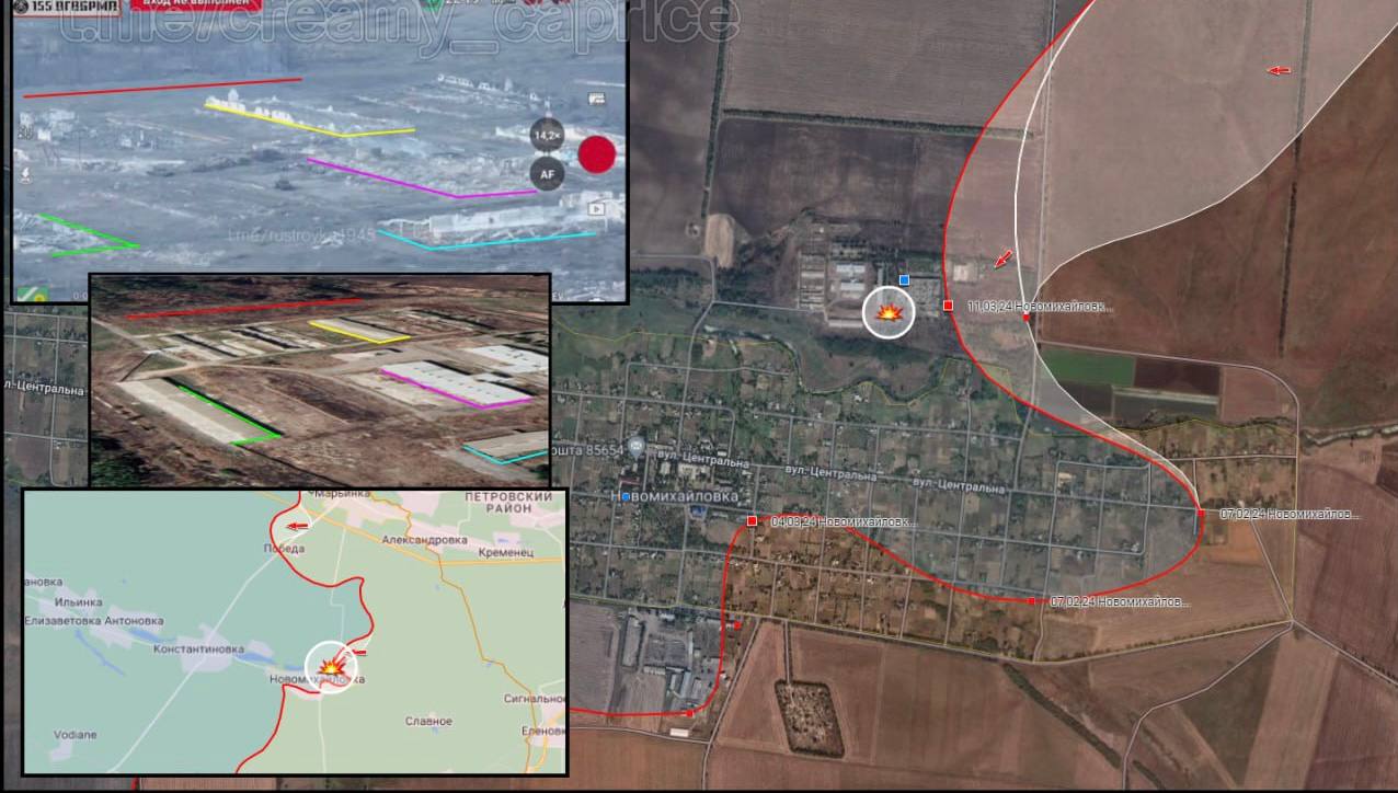 Т-72М1 - уничтожен. В северо-восточной части с Новомихайловка Донецкой области