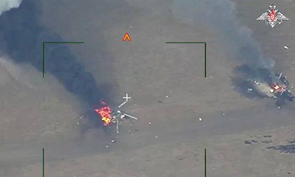 Ми-8МТ - уничтожен, Ми-17В-5 - уничтожен