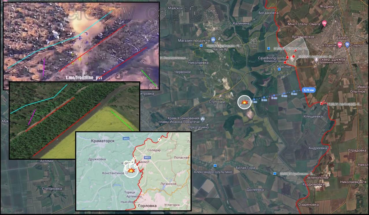 Т-64БВ - уничтожен. Возле с. Ступочки Донецкой области