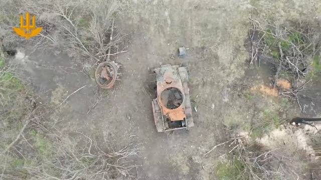Т-64БВ - уничтожен. В Херсонской области