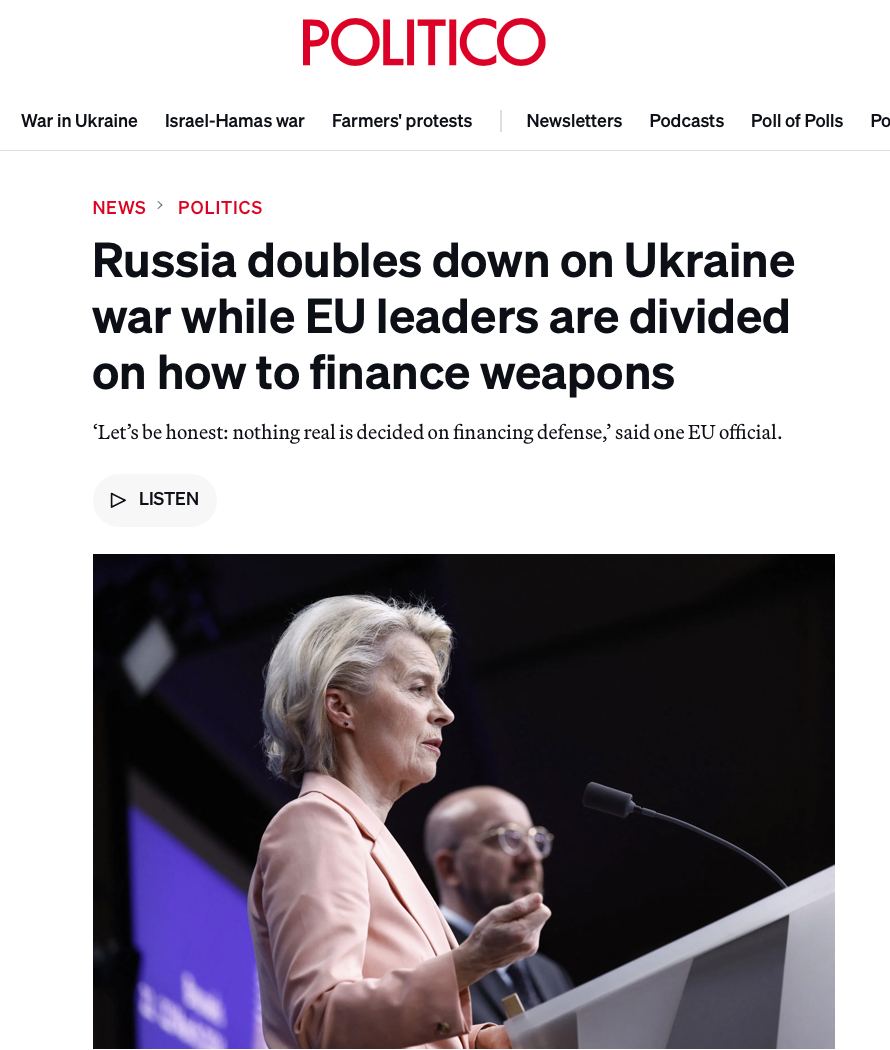 В ЕС снова не договорились о помощи Украине – Politico