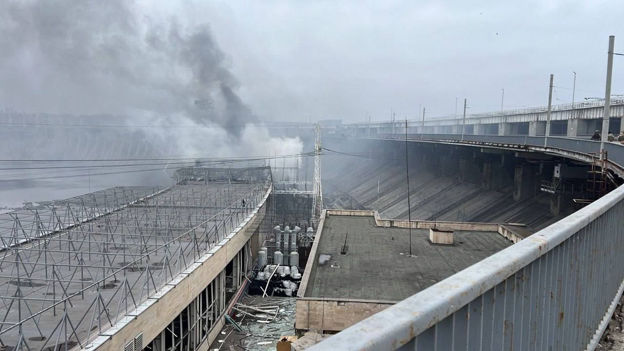 Пожары на Днепрогрэсе еще не потушили