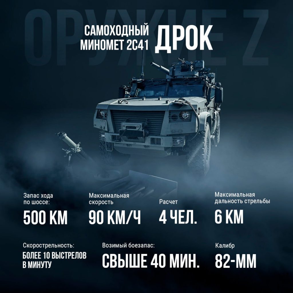 Мобильность, скорострельность, автоматизация: рассказываем о главных преимуществах нового самоходного миномета «Дрок»