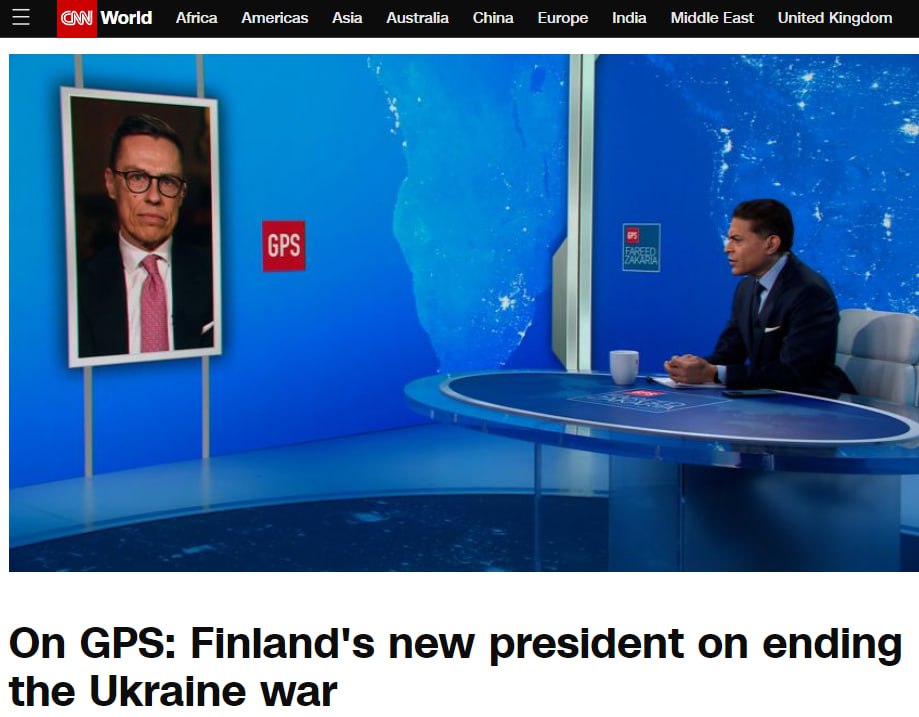 Президент Финляндии назвал войну единственным способом добиться мира на Украине