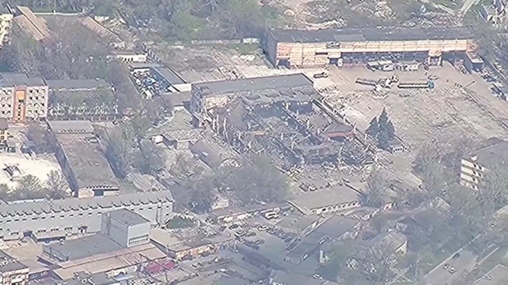 Уничтожение цеха сборки и склада украинских тяжелых дронов-камикадзе в Запорожье ударом ракеты ОТРК "Искандер-М"