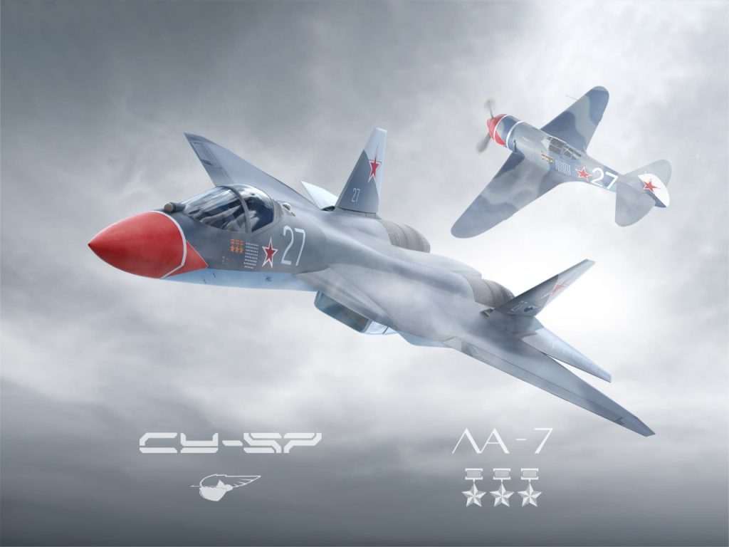Ростех показал Су-57 в ливрее истребителя легендарного летчика времен ВОВ Ивана Кожедуба