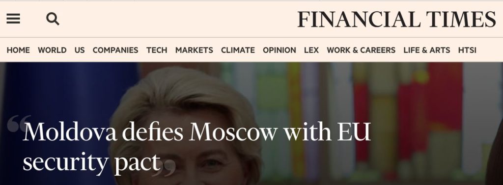 «Молдавия бросает вызов Москве с помощью пакта о безопасности ЕС»