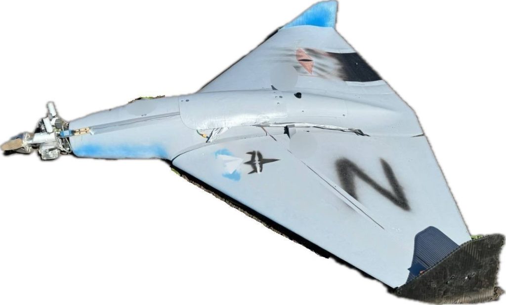 Прилетевший к противнику новый ранее неизвестный российский дрон-камикадзе