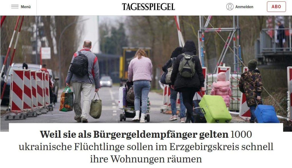 1000 украинских беженцев должны срочно покинуть свои дома в Саксонии – Tagesspiegel