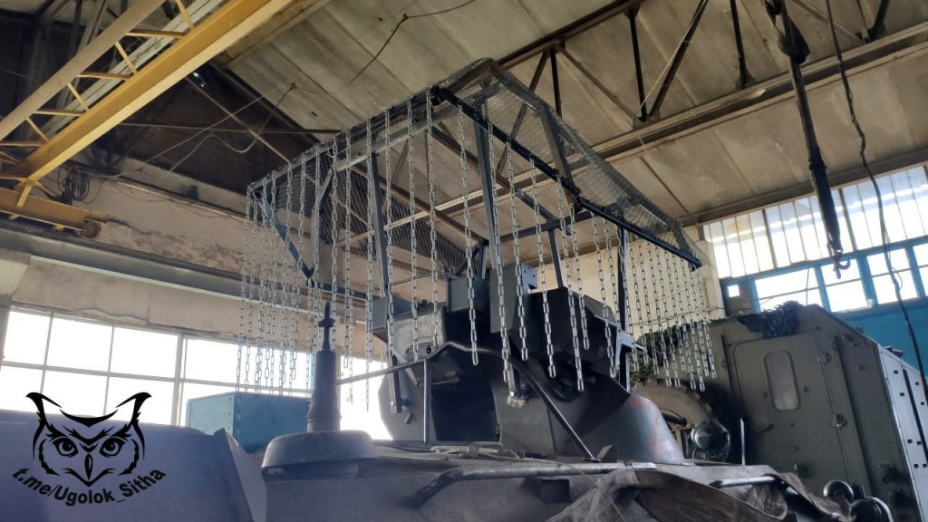 Обрешёчивание и обмангалование БТР-82 для зоны СВО