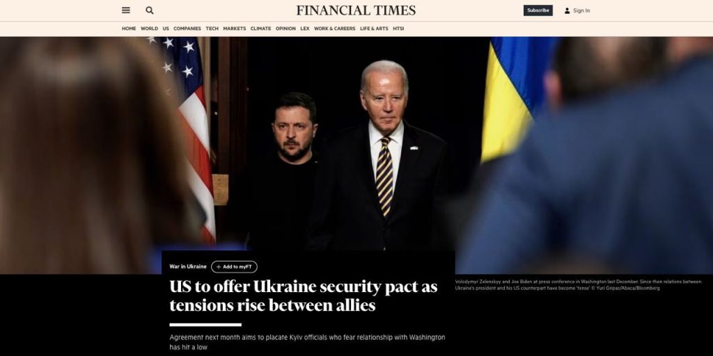 Байден и Зеленский подпишут двустороннее соглашение о безопасности между Вашингтоном и Киевом в Италии – Financial Times