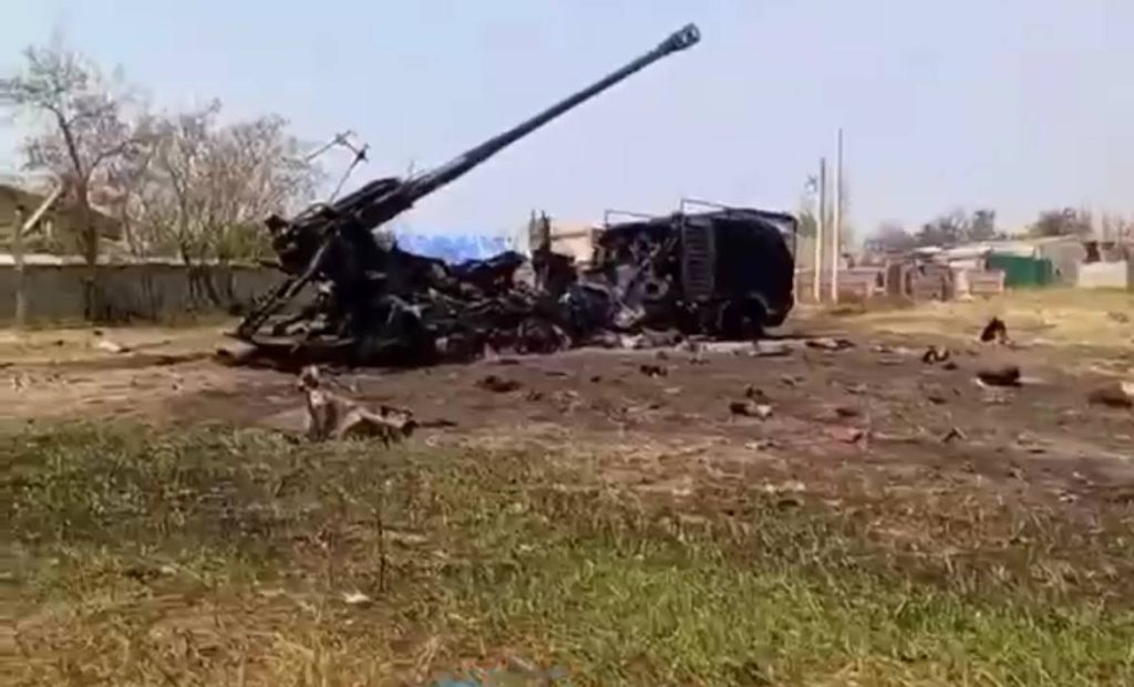 Очередная уничтоженная 2С22 Богдана в Харьковской области