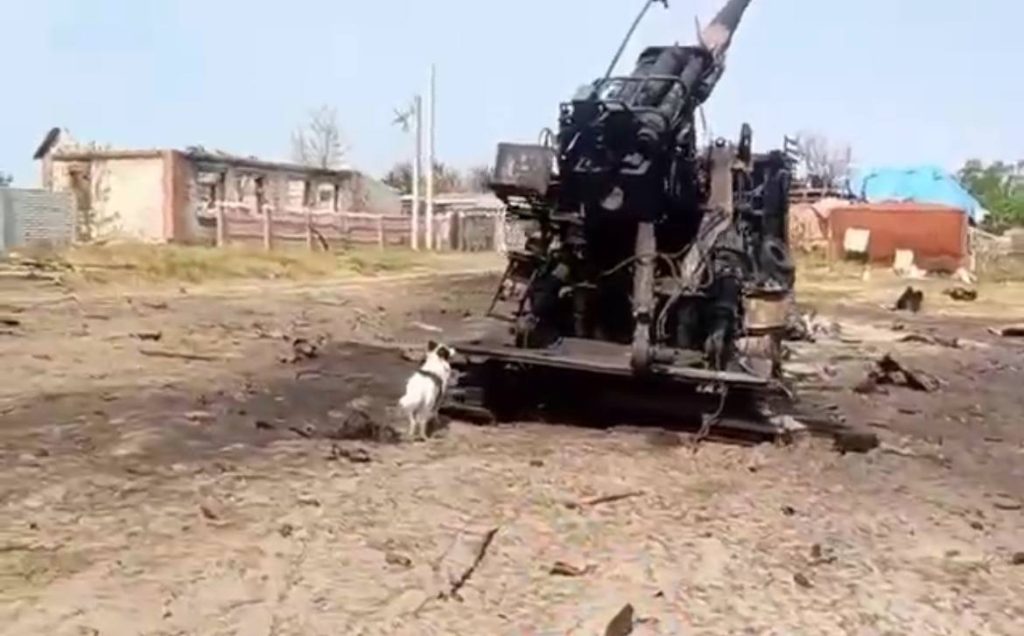 Очередная уничтоженная 2С22 Богдана в Харьковской области