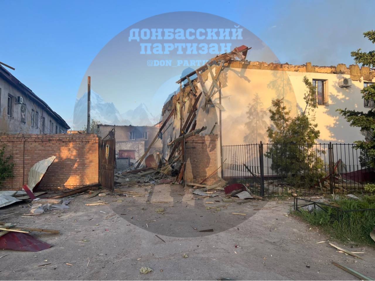 Удар по городскому отделу полиции в Торецке (Дзержинске)