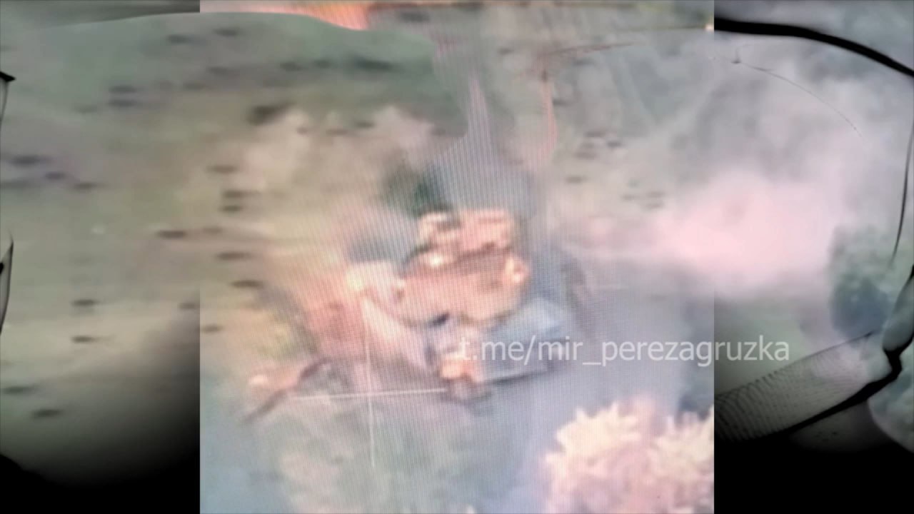Точный артиллерийский удар по M1A1SA Abrams украинской армии на Авдеевском направлении