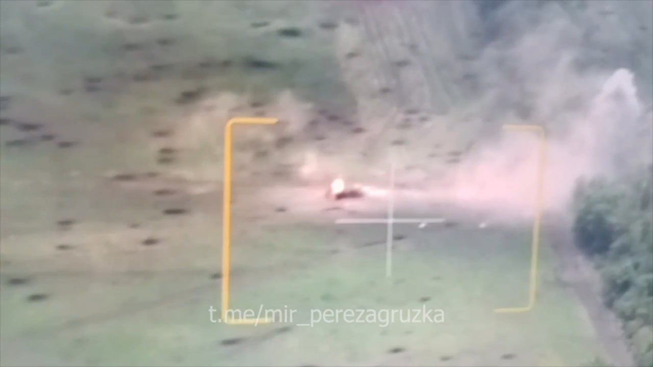 Точный артиллерийский удар по M1A1SA Abrams украинской армии на Авдеевском направлении