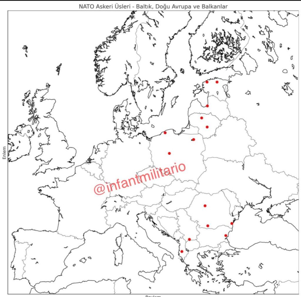 Военные базы НАТО, расположенные в Балтийском регионе, Восточной Европе и на Балканах