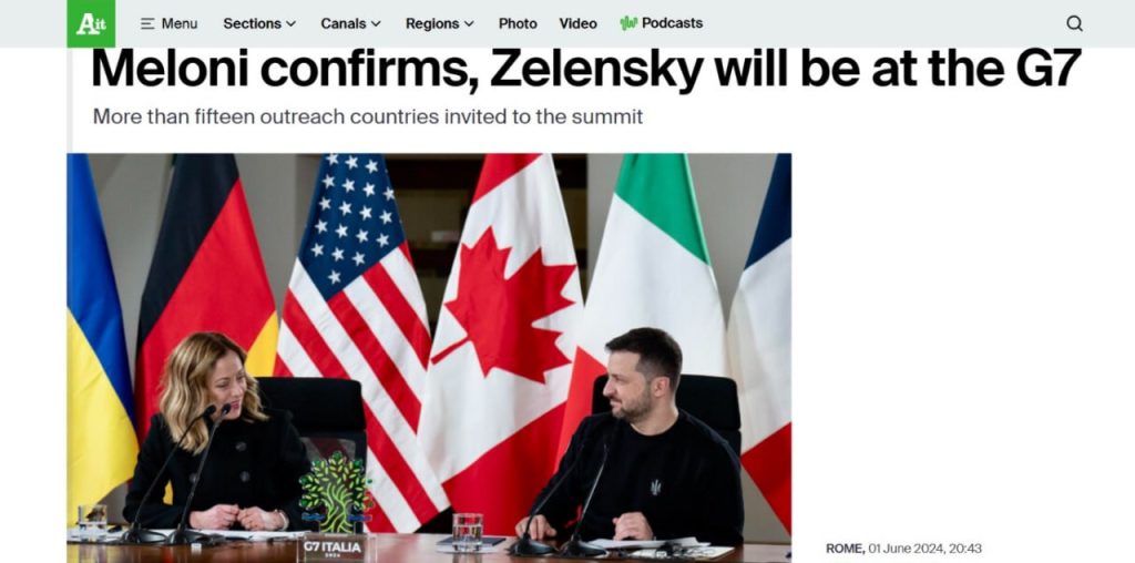 Премьер Италии Мелони подтвердила участие Зеленского в саммите G7 в июне