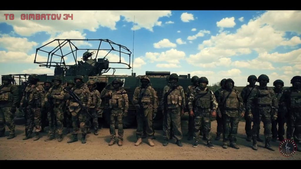 Бронетранспортёры БТР-82А штурмового отряда «Бессмертный Сталинград» на 244-ом общевойсковом полигоне «Прудбой» Южного военного округа