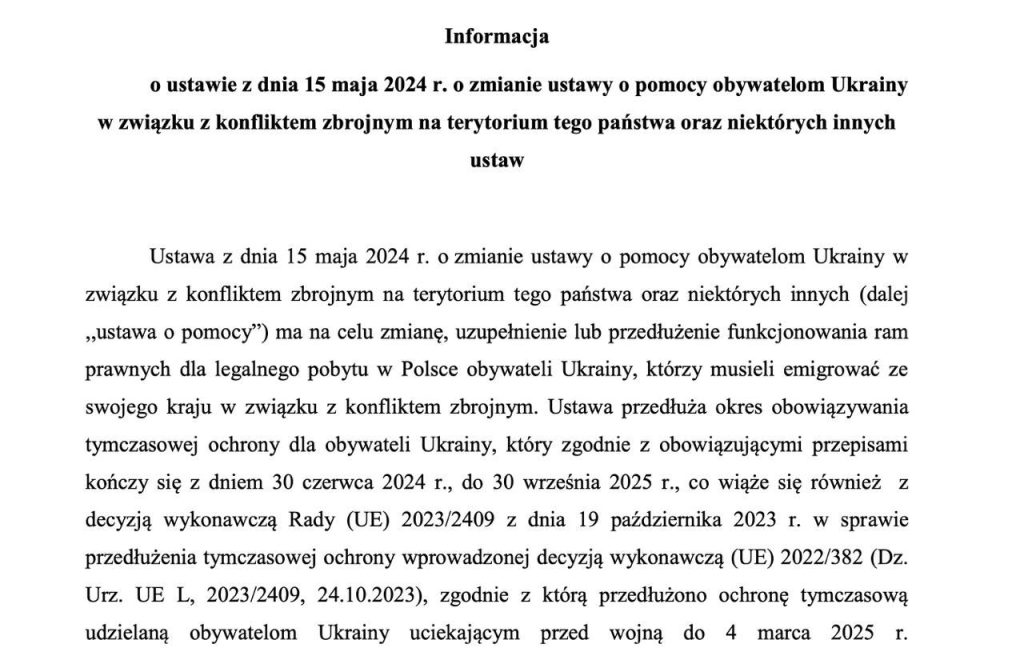 Украинцам позволили находиться в Польше до 30 сентября 2025 года – пресс-служба польского президента Дуды
