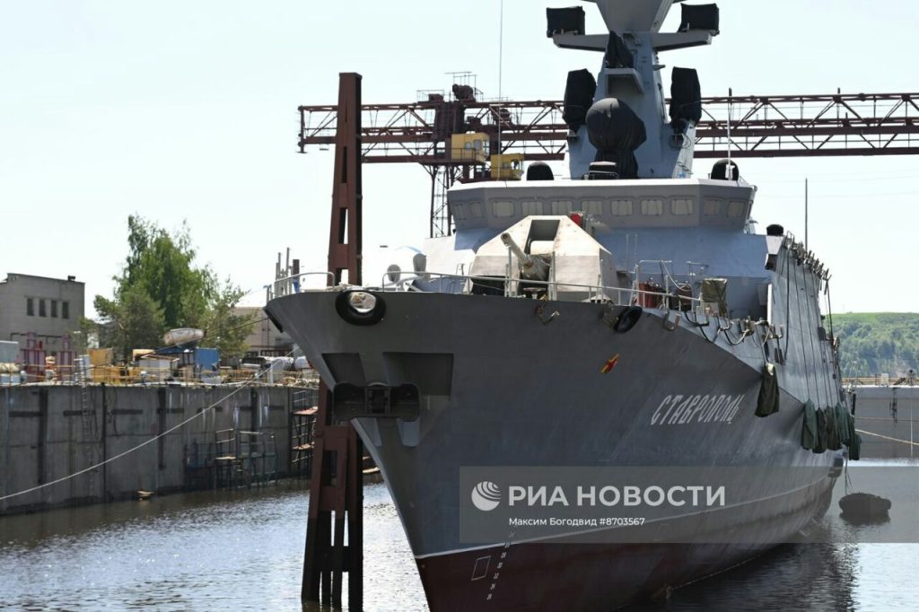 На зеленодольском заводе им. Горького спустили на воду МРК «Ставрополь»