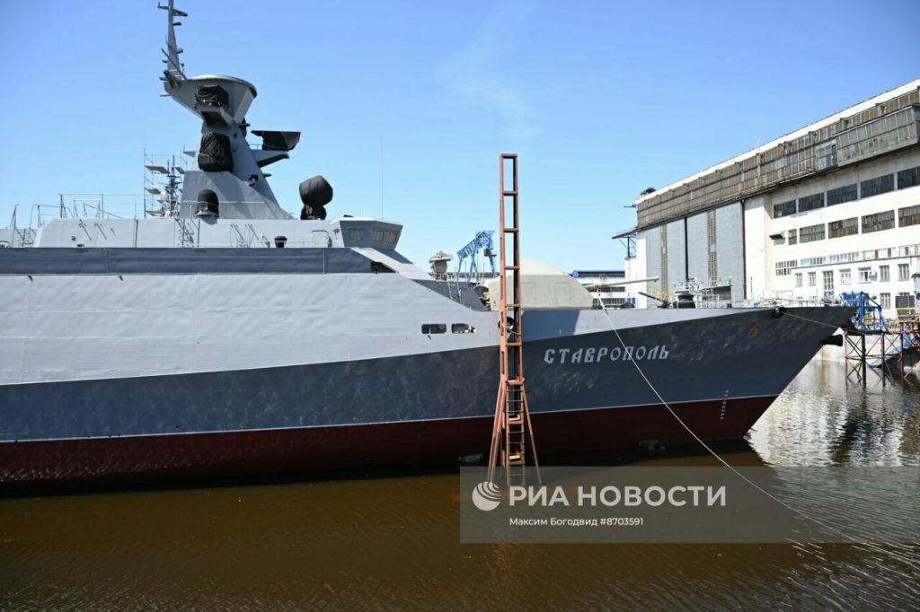 На зеленодольском заводе им. Горького спустили на воду МРК «Ставрополь»