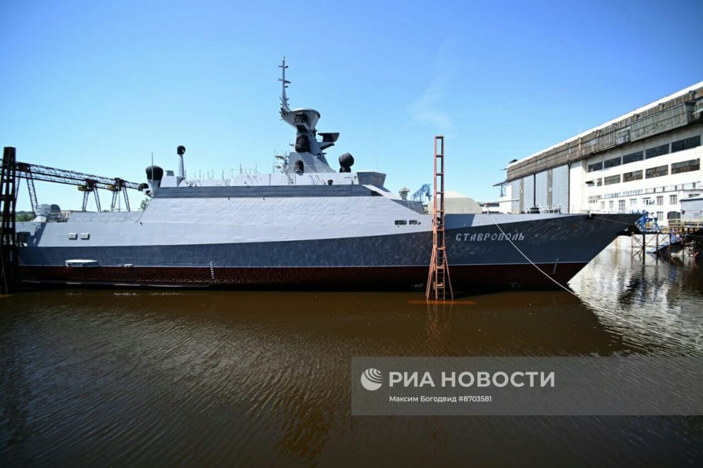На зеленодольском заводе им. Горького спустили на воду МРК «Ставрополь»