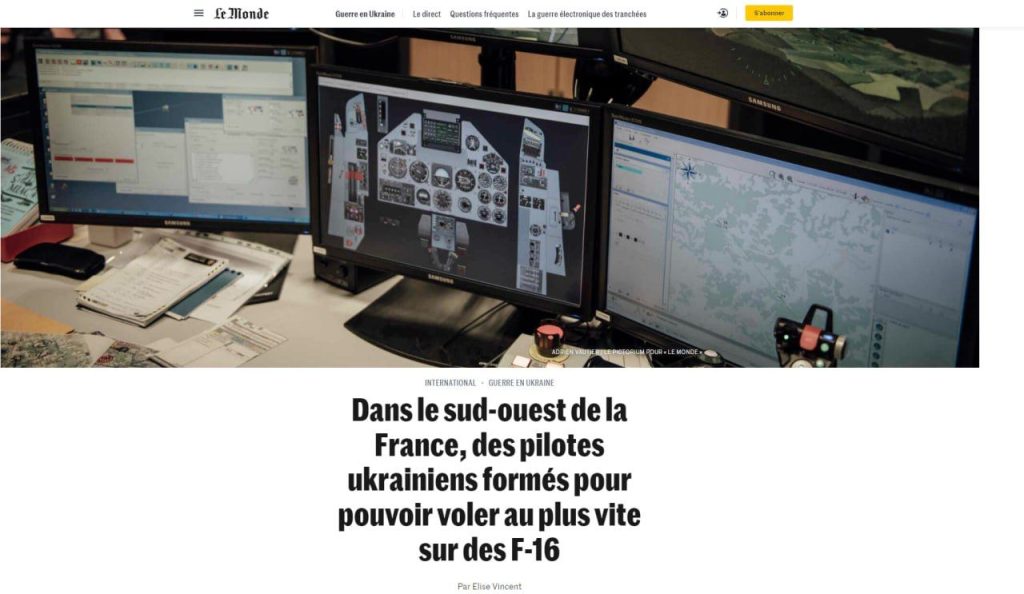 Франция за два года подготовит 26 украинских пилотов для F-16