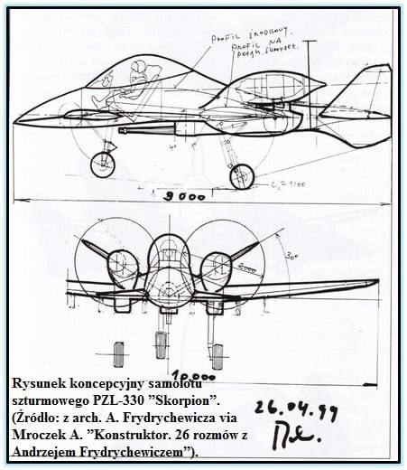 Проект лёгкого штурмовика PZL-330 (Польша. 1996 - 1997 год)