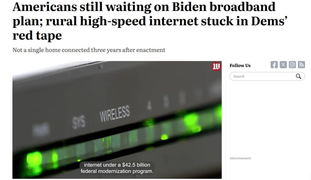 Власти США впустую выделили десятки миллиардов на подключение американцев к интернету