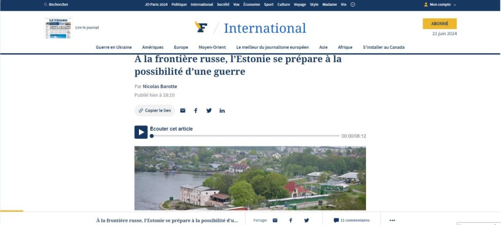 Эстония работает над укреплением границы с Россией – Le Figaro