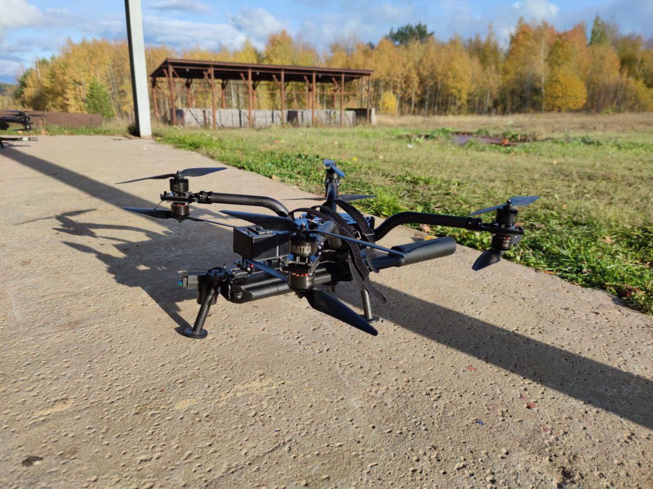 Кадры испытаний дрона «Вятка» с автоматом АК-74М