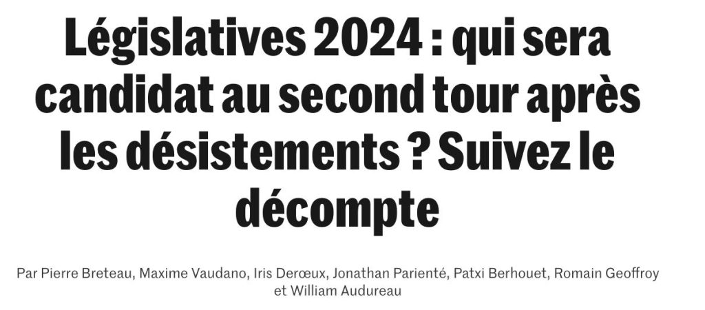 С выборов во Франции снялись 185 кандидатов, чтобы не дать победить «Национальному объединению»