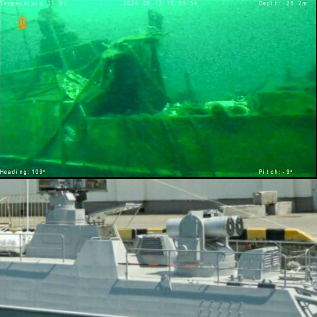 Десантно-штурмовой катер «Станіслав» (L450) проекта 58503 затонувший у острова Змеиный около 10:30 7 мая 2022 года, во время выполнения боевой задачи по высадке десанта на остров Змеиный