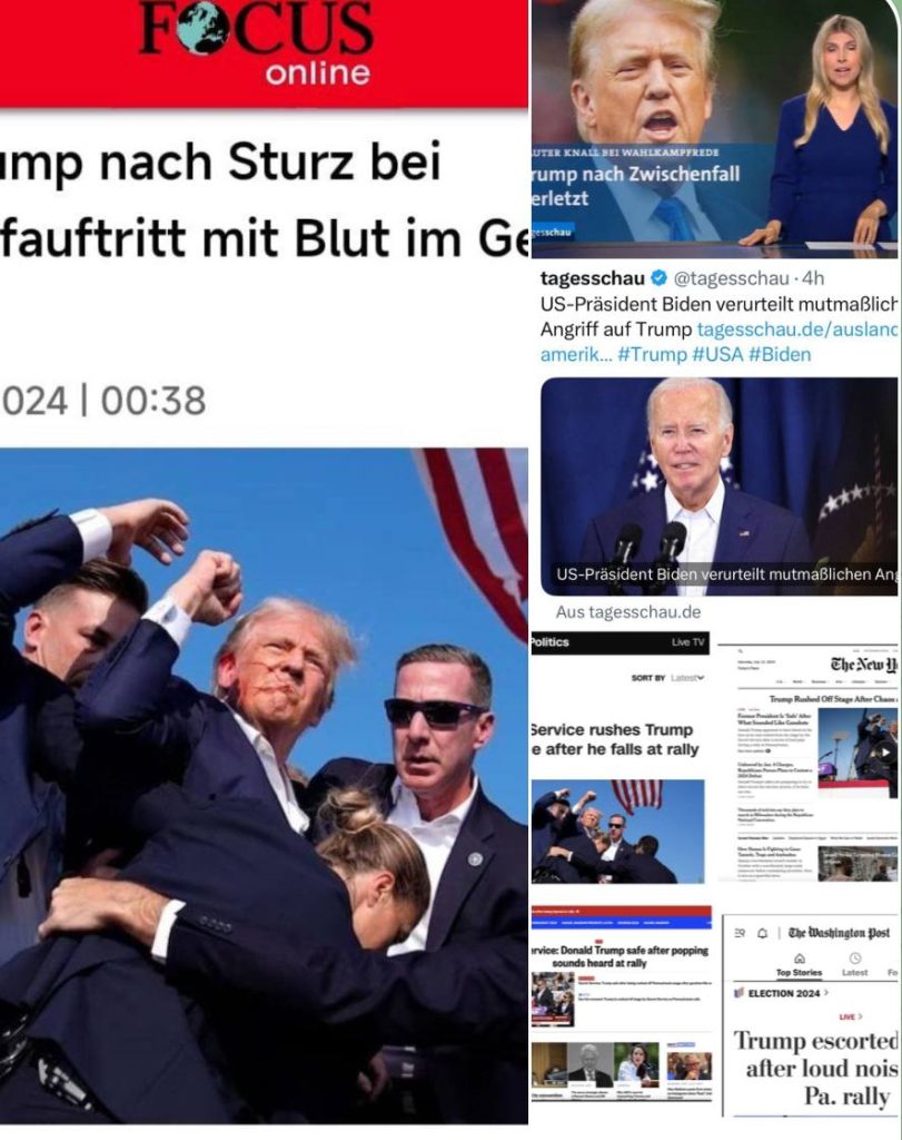 Мастерство заголовка американских СМИ в лице CNN: Секретная служба вывела Трампа со сцены, после того, как он упал на митинге