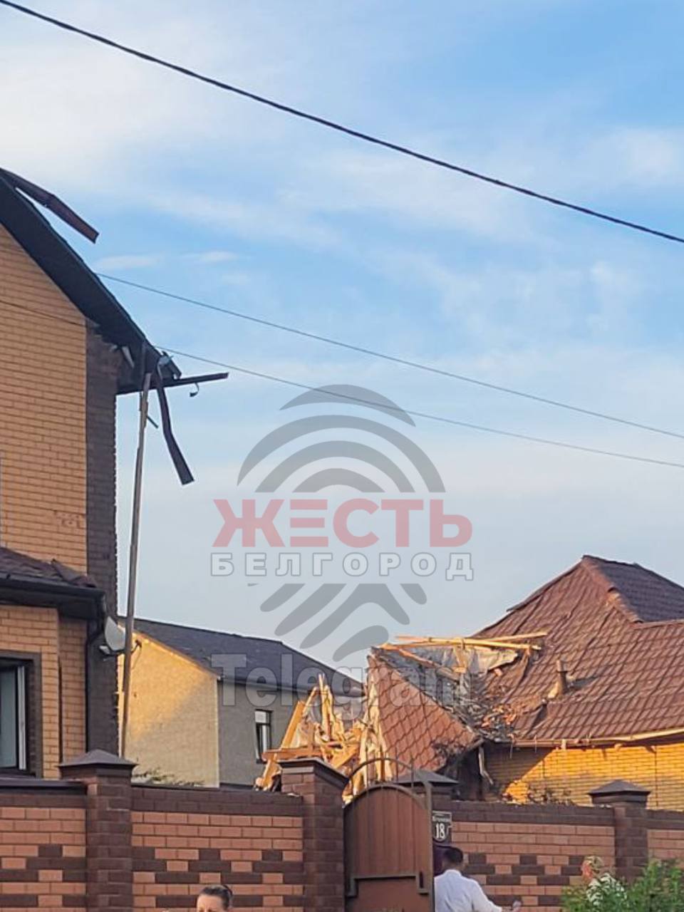 Кадры прилета по частному сектору Белгорода