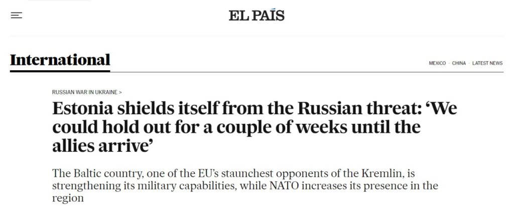 Если произойдет конфликт с Россией, то Эстония сможет продержаться максимум две недели